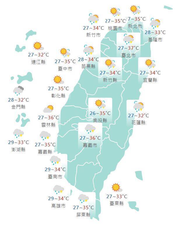 15县市飙高温上看38度 午後留意致灾雷雨 自由时报电子报-Good Luck To You!