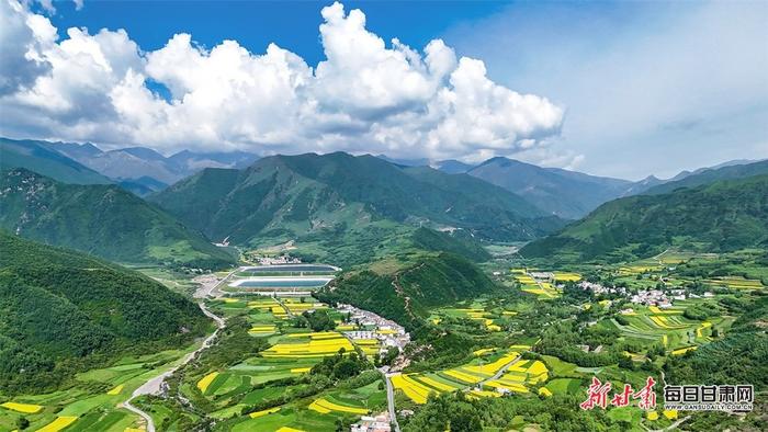 油菜花黄山峦翠 鹿鸣云卷清风徐 甘肃临夏关滩沟夏日美景“诱”人来-Good Luck To You!